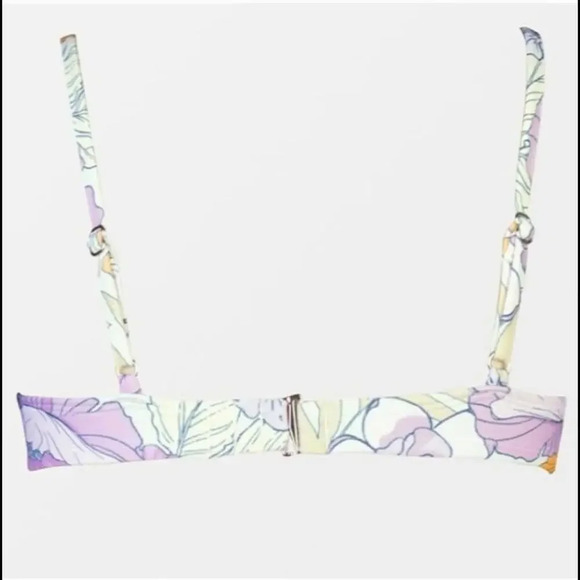 NWT Cupshe Bikini Top Underwire & Push Up Purple Orange Floral Size Large - Picture 15 of 15